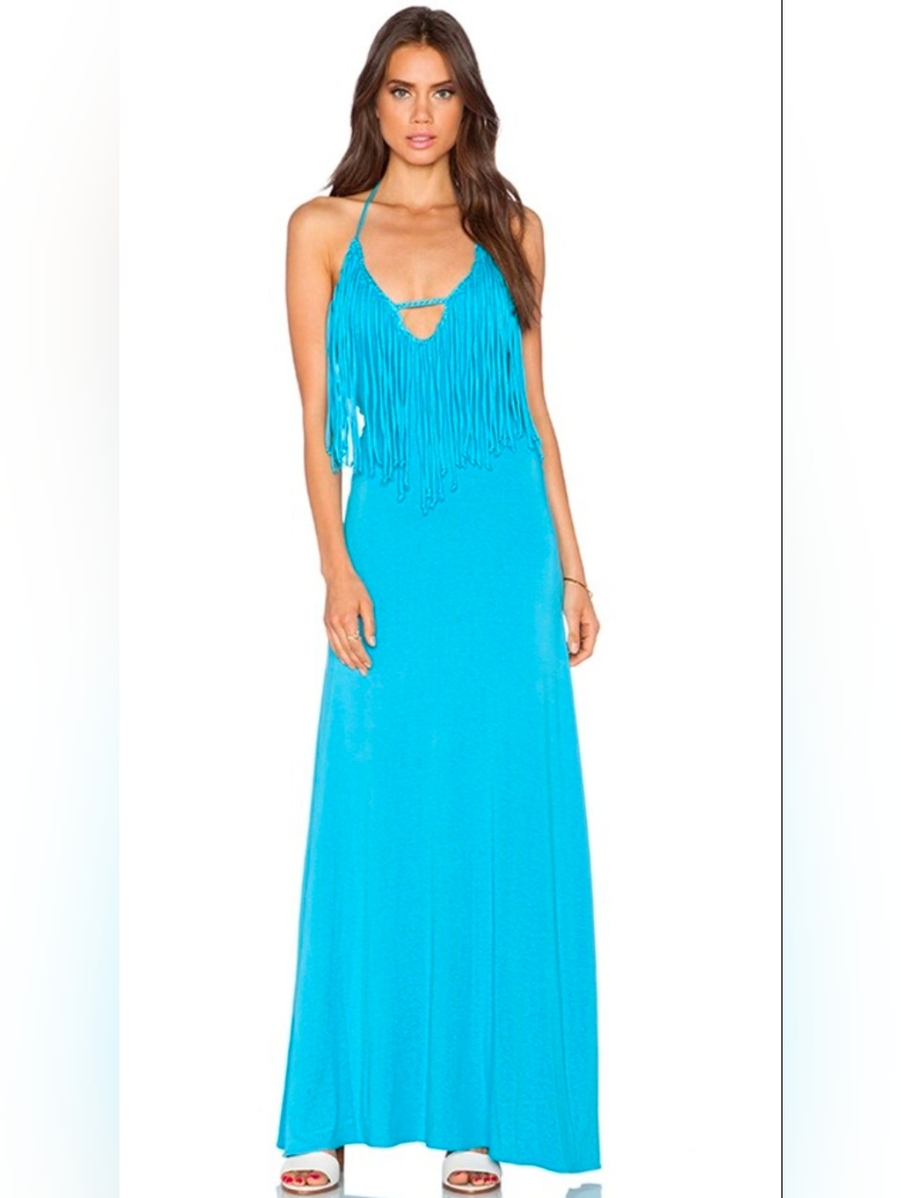 Sky Brand Fringe Maxi Dress Sz. S